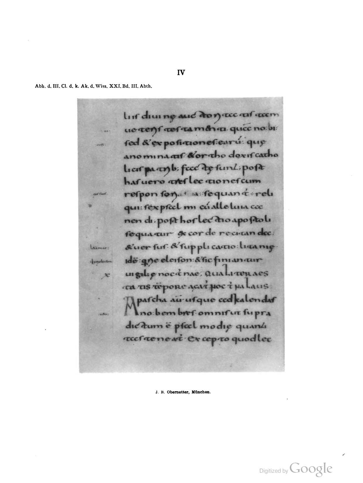 Página histórica com manuscrito da Regra de São Bento